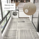 Tapis de balcon imperméable avec écran solaire personnalisable.