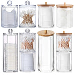 boîte rangement cosmétique transparente plastique cotons lingettes maquillage bijoux salle