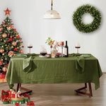 nappe table imperméable polyester usage extérieur mariage fête noël vert olive rouge bordeaux
