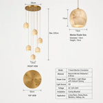 suspension lumineuse moderne marbre beige cuivre salon salle manger cuisine