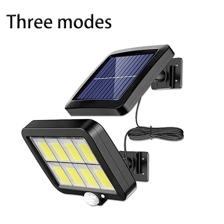 lampe solaire moderne panneau solaire led ip65 protection extérieure urgence jardin noir abs