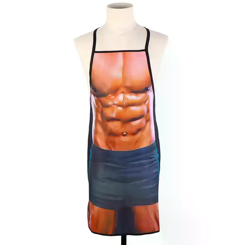 tablier sans manches taille rose noir gris muscle humain moderne humoristique élastiques poignées cuisine