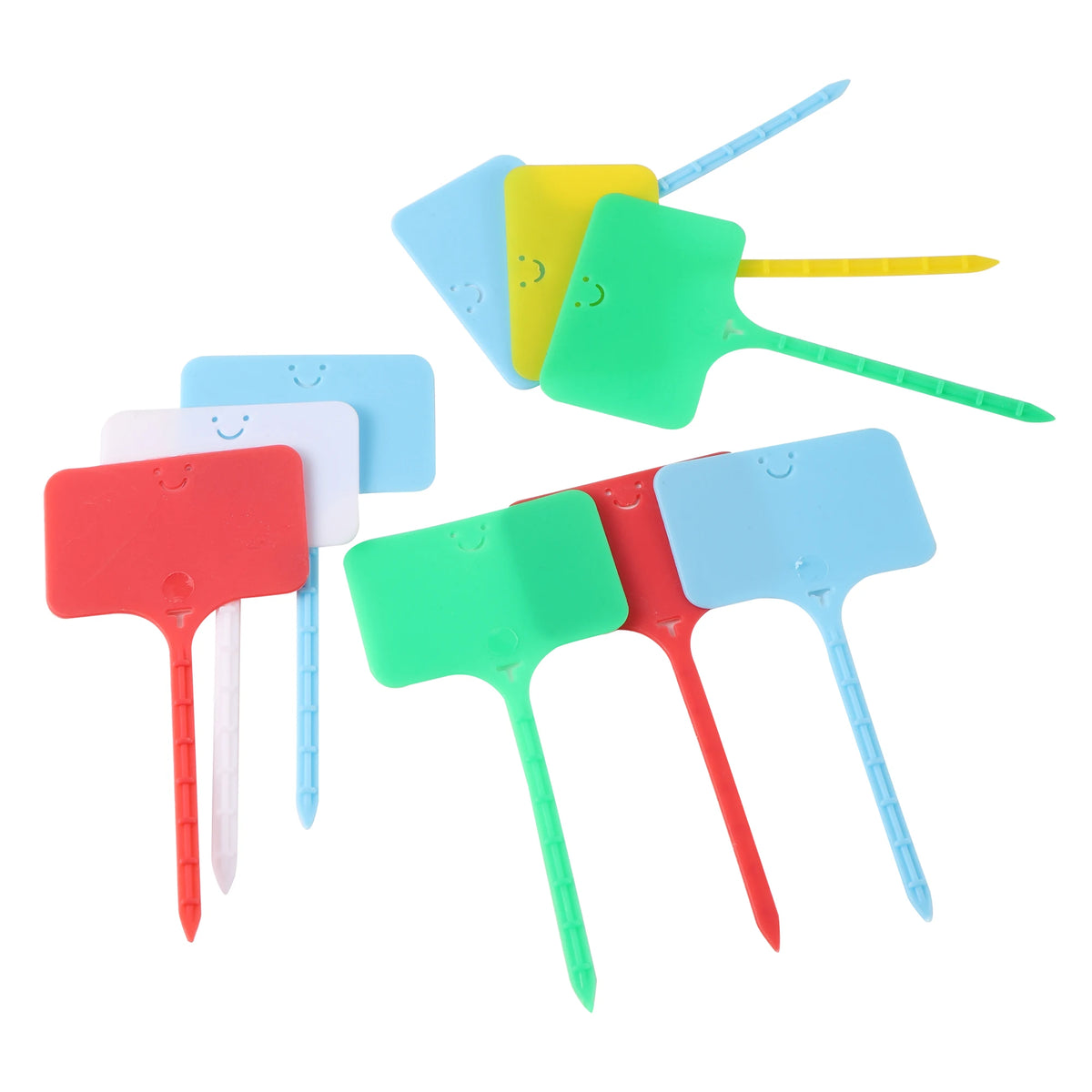 étiquettes jardinage rouge vert jaune bleu blanc smiley durable antiusure extérieures 30 pièces