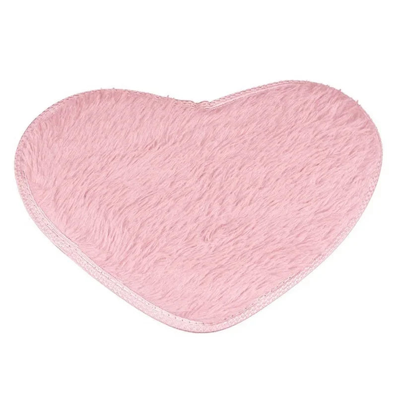 tapis forme cœur doux violet moderne 30x40cm antidérapant bain salon