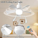 ventilateur led lumière télécommande moderne blanc 30w e27 fixe opacité chambre cuisine garage