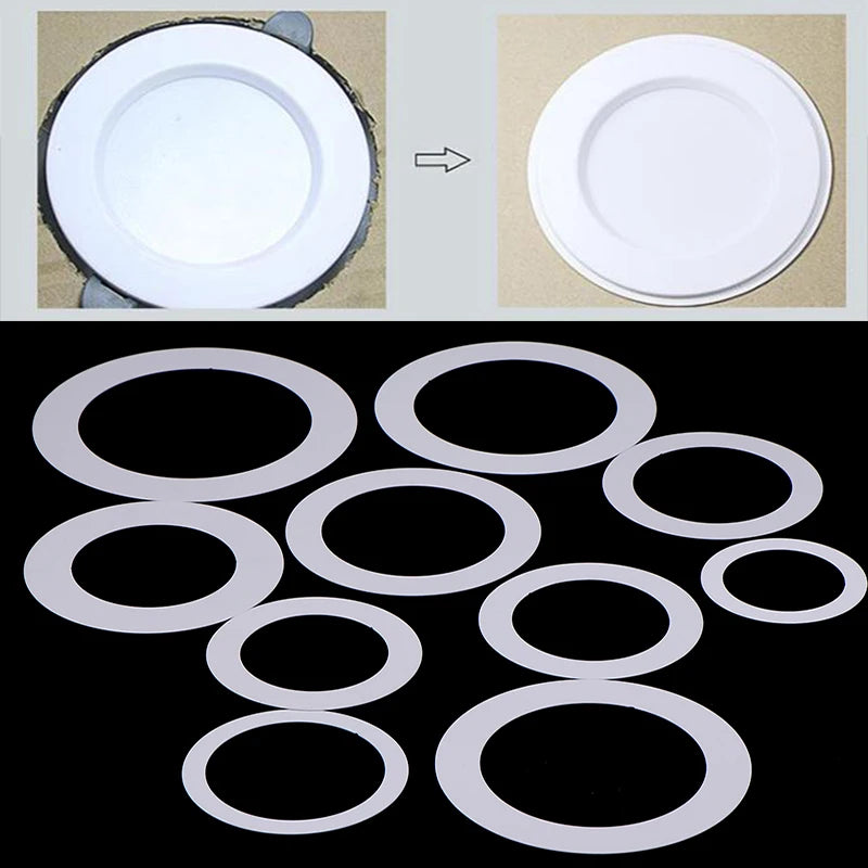 Anneaux taille blanche métal bases lampes entretoises rondelles joints extension support lumière minimaliste