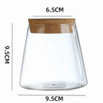 vase verre texturé moderne transparent couvercle liège décoration table hydroponie plantes