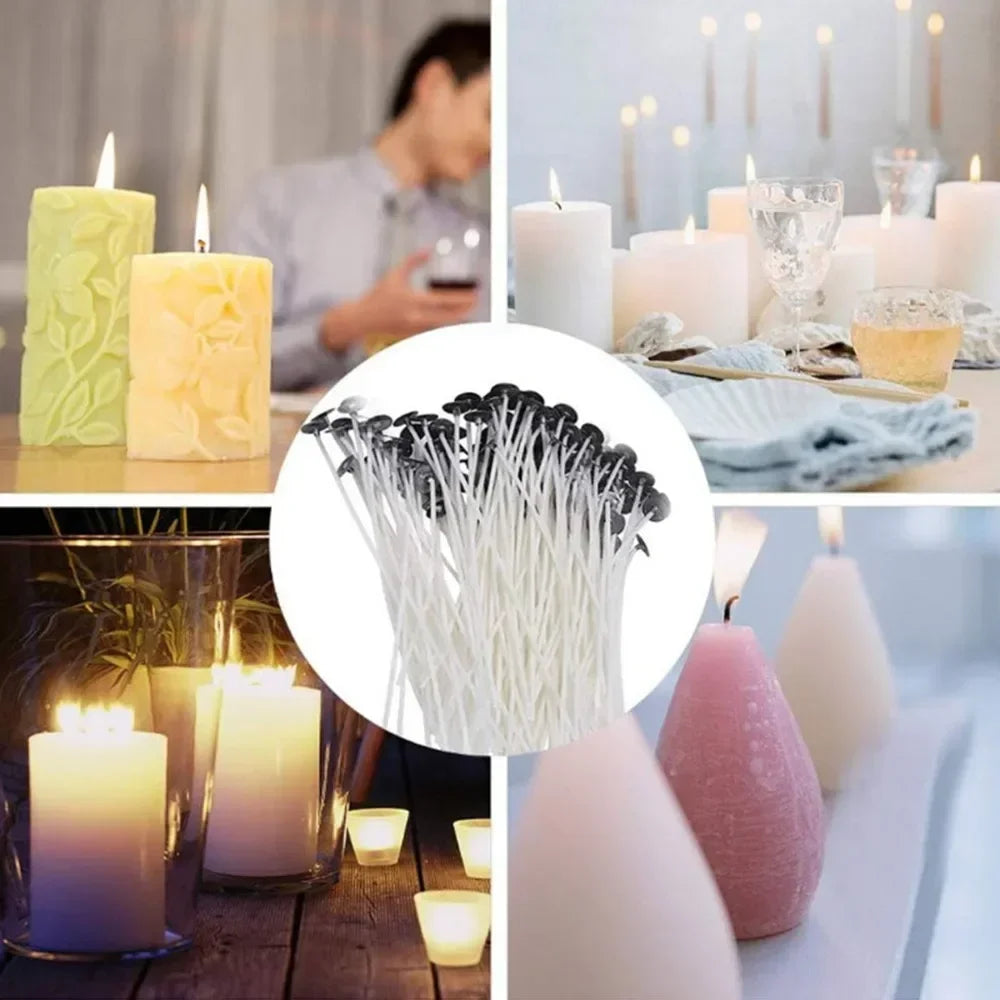fabrication bougies parfumées kit thermomètre cire mèches copeaux herbes colorant motifs floraux moderne