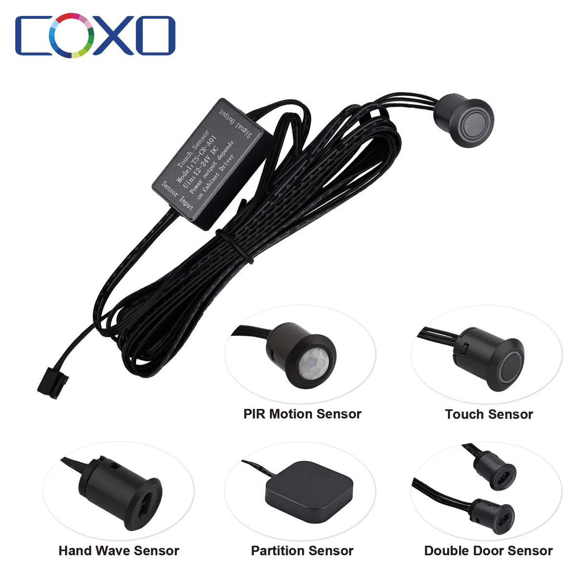capteurs mouvement lumière noir adhésifs modernes sensor pir touch main partition double porte