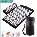 tapis massage acupression boutons blancs fibre polyester coton moderne violet sac transport