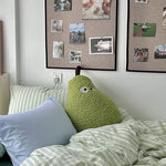oreiller doux moelleux coussin peluche vert olive contemporain mignon décoration literie chambre fille