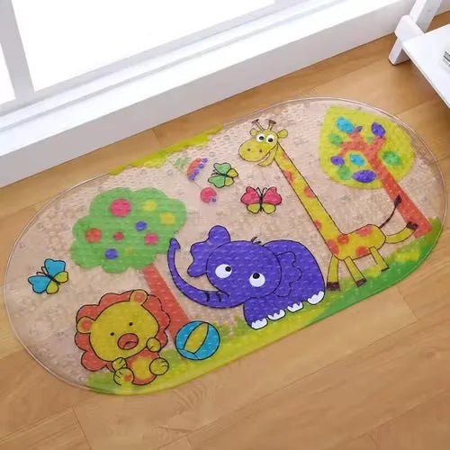 tapis bain antidérapant transparent poissons oiseaux motifs animaux moderne salle bain pvc bulles adhésif