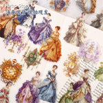 autocollants multicolores vintage romantiques motifs historiques opaques décoration journal 20 pièces