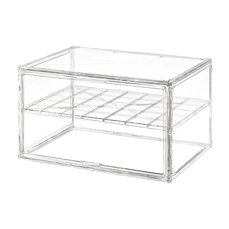 boîte rangement transparente grande taille collection figurines ours peluche voitures sport miniatures