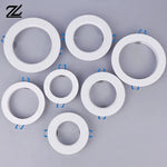 anneaux fixation blancs modernes lampes led rond lisses ab abs bases lampes
