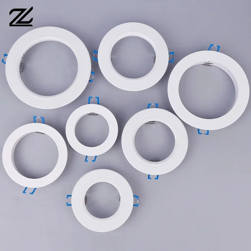 anneaux fixation blancs modernes lampes led rond lisses ab abs bases lampes