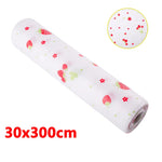tapis table réutilisable adhésif moderne points colorés blanc rose vert rouge 30x300cm