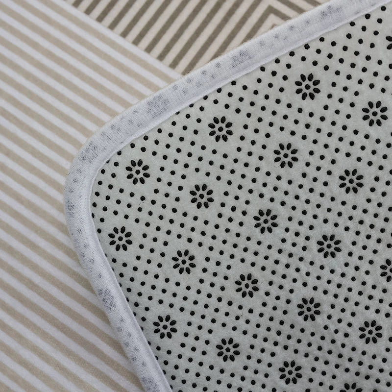 tapis moderne rayures horizontales motifs géométriques polyester antidérapant intérieur maison sol cuisine