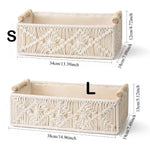 paniers macramé blancs boho chic poignées bois rangement decoration interieur storage glam
