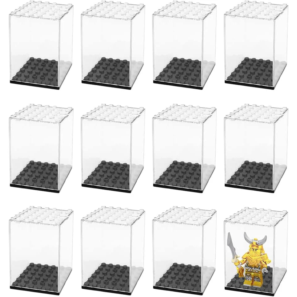 boîtes rangement transparentes figurines modernes réutilisables pliables 12pcs 24pcs 6pcs 8pcs