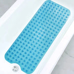 tapis bain moderne bleu clair texture bulles drainage efficace antislip salle bain pvc respectueux
