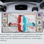 tapis jeu dessin animé non glissant blanc rouge bleu noir waterproof