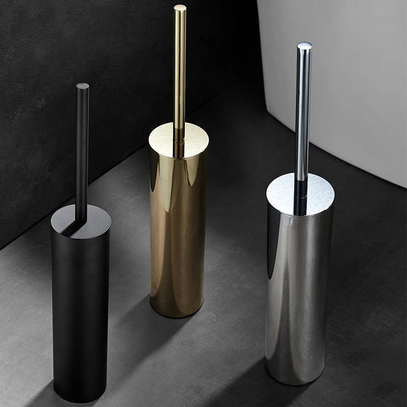 brosse wc support mural acier inoxydable noir or argent lisse moderne fixation murale durable