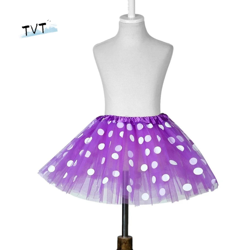 jupes tutu points violet noir rouge blanc bleu orange rose ample polyester classique danse
