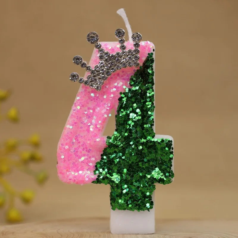 bougies numérotées pailletées rose vert blanc opaques festives tringle boîte rangement