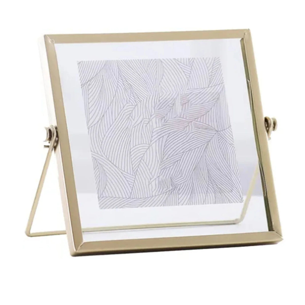 cadre photo or transparent moderne écrous support métal décoration maison 20x15cm