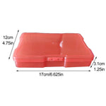 Intérieur de la boîte rangement photos montrant les compartiments