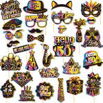 masques fête multicolores holographiques anniversaire noir blanc piquets variété motifs festive