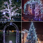 guirlande lumineuse solaire extérieure multicolore modes festifs blanc moderne noël jardin led