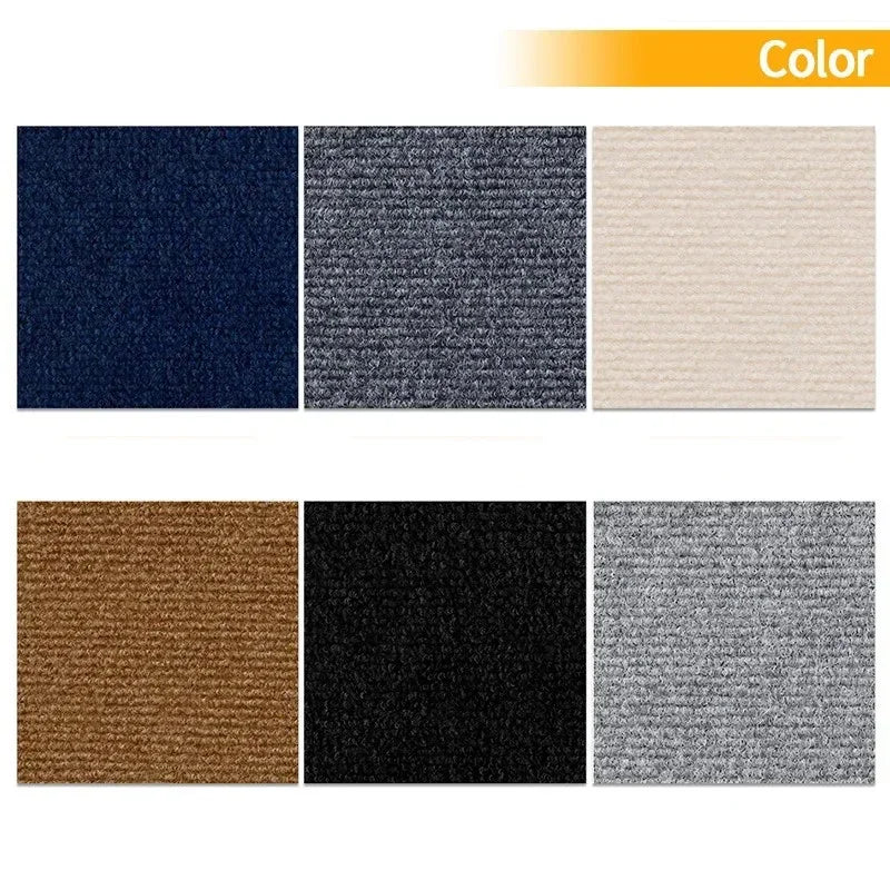 tapis auto adhésifs polyester modernes bleu marine gris beige marron noir tissage texture opacité
