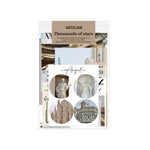 cartes postales vintage paysages citations statuettes beige gris vert blanc modernes 32 pièces