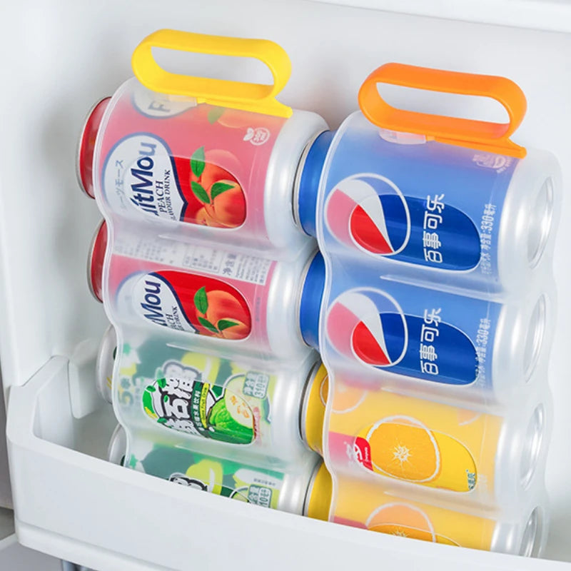 organisateur réfrigérateur transparent moderne canettes bouteilles clipser étagère stockage minimalisteporte boisson multifonctionnel