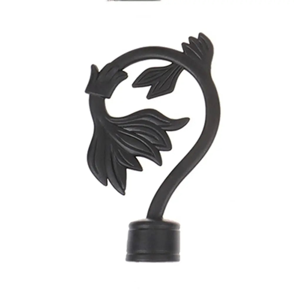 support lampe métal noir motif feuille artisanal base lampe