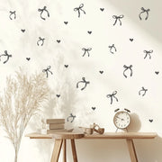 Sticker mural arc d'amour noir pour tête de lit - Décoration murale élégante pour chambre