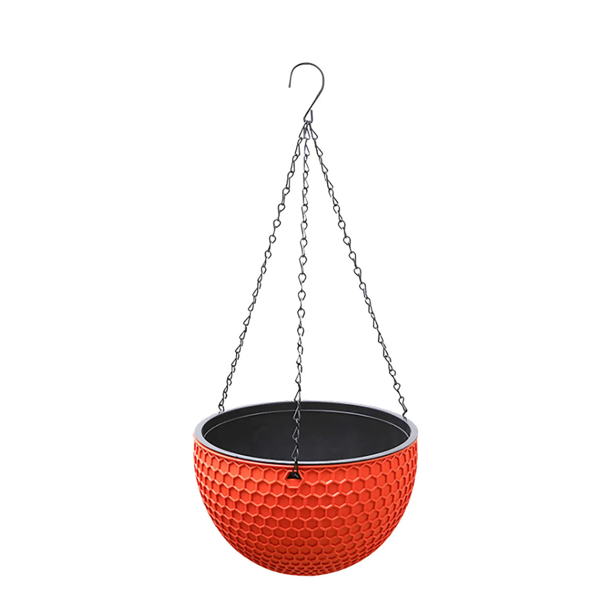 Pot suspendu moderne texture nid d'abeille blanc orange noir