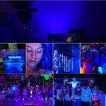 projecteur led uv 50w 100w 150w noir violet moderne clips câble alimentation interrupteur