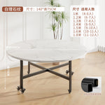 table manger ronde pliante bois marron plateau tournant six chaises modernes