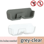 porte lunettes mural adhésif transparent blanc gris moderne rangement anti pression chevet soleil