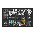 tapis souris anime personnages combats dialogues rouge noir violet marron illustrations opaques
