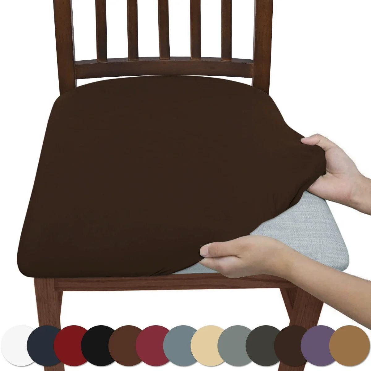 housse élastique chaise bleu marine adhésive mariage banquet moderne cuisine