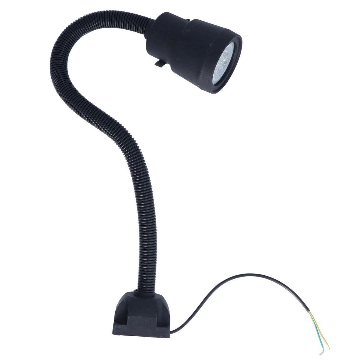 lampe flexible noir moderne base carrée câble électrique 360 degrés rotation led