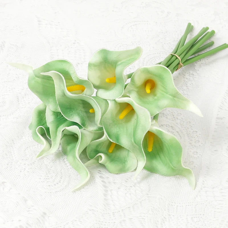 bouquet fleurs artificielles calla blanches vase décoration mariage fête maison