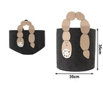 panier rangement pliable créatif motifs souriants poignées détachables gris marron rose enfantin