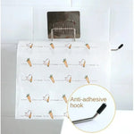 porte serviettes mural blanc motif carottes chats adhésif moderne cuisine salle bain tissue holder