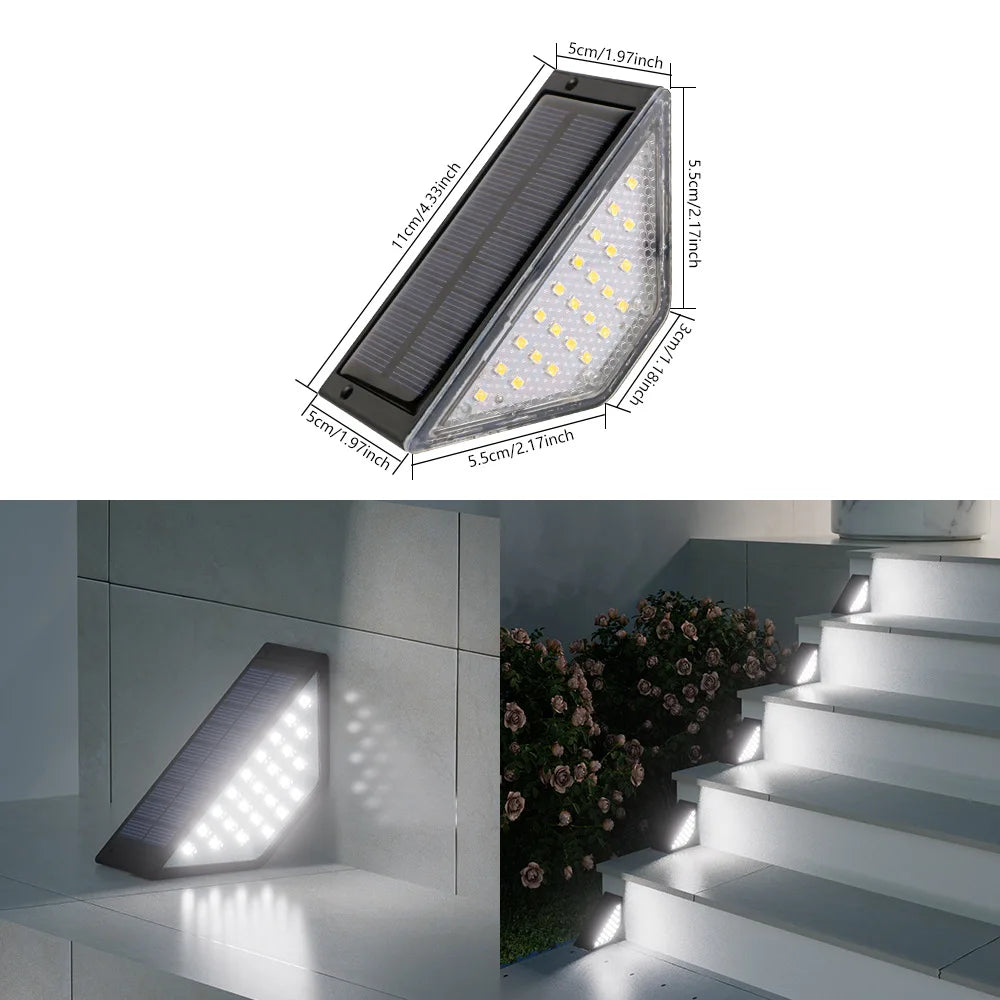 éclairage solaire escaliers led moderne 24watts ip65 810h heures decorationextérieur