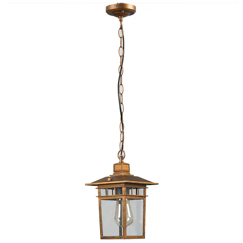 lampe suspendue pendentif noir bronze transparent classique salon chambre étanche antirouille